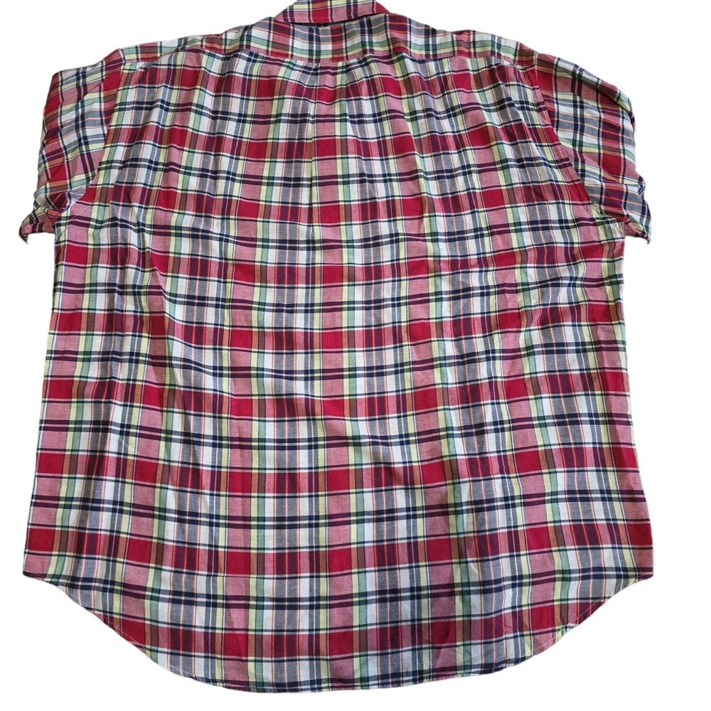 Ralph Lauren Golf Tilden Button Down Short Sleeve Shirt Red Plaid Men XXL/2XL - Picture 4 of 4